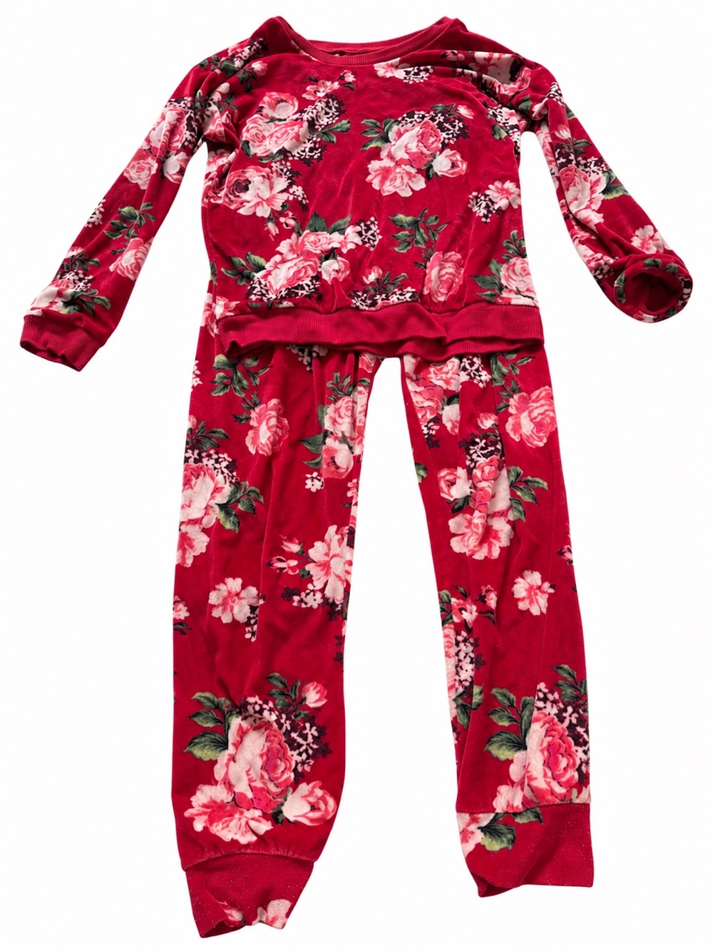 Women’s Floral Red Two-Piece Pajama Set